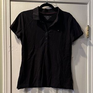 Tommy Hilfiger Women's Classic Black Polo Tee